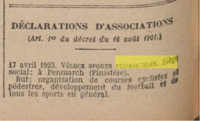 Velo sport penmarchais